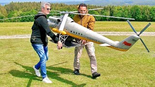 HUGE RC MODEL MIL MI10 CCCP04102 RUSSIAN TRANSPORT SCALE 15 TURBINE HELICOPTER  FLIGHT DEMO [upl. by Marcel837]