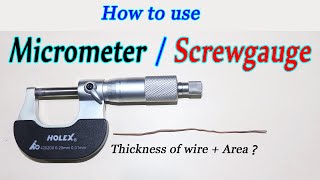 Micrometer Screw gauge How to read easily Thickness area wire reading in UrduHindi Easy Science NTU [upl. by Alexandr]