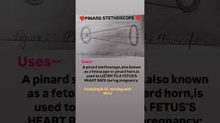 Diagram of PINARD STETHOSCOPE and their uses bscnursing gynae nurses medicalstudent hospital 💉 [upl. by Ycats683]