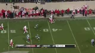 Nebraska vs Michigan State  2014  PiersonEL Punt Return [upl. by Rednael]