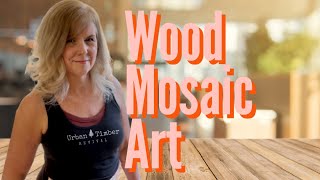 DIY Geometric Wood Mosaic Wall Art [upl. by Hafirahs919]