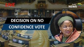 Baleka Mbete announces decision on motion of no confidence vote [upl. by Hemphill]