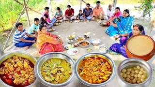 চিকেন কষাদই কাতলাফুলকপি চিংড়ি চাটনিদই মিষ্টি ভাইফোঁটা স্পেশাল রান্না আর খাওয়া [upl. by Daune]