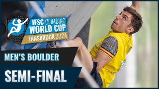 Mens Boulder semifinal  Innsbruck 2024 [upl. by Enilkcaj]