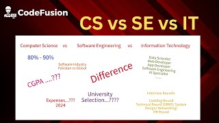 Computer Science VS Software Engineering VS Information Technology  The Real Difference  CS SE IT [upl. by Wattenberg13]