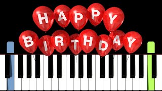 Happy Birthday Song  EASY BEGINNER Piano Tutorial [upl. by Ilatan808]