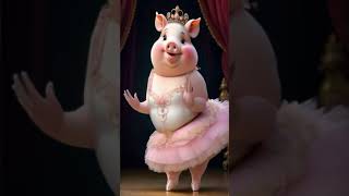 dancing pig ballet dancer 3 funny cute seaart [upl. by Blaseio625]