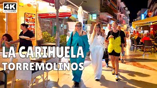 La Carihuela Torremolinos Summer Night Malaga Spain Relaxing Walking Tour 4K 60FPS Latest Update [upl. by Ramoj697]