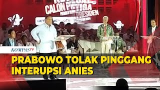 Usai Interupsi Anies di Debat Ketiga Pilpres 2024 Prabowo Tolak Pinggang [upl. by Lydnek749]