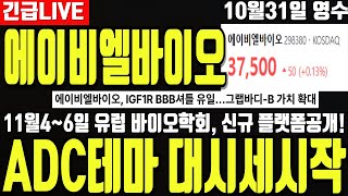 에이비엘바이오 11월46일 유럽바이오학회 참석 신규기술이전과 플랫폼 공개임박 디에스경제연구소 영수 [upl. by Mcgray]