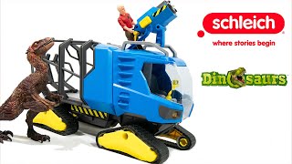 Schleich Dinosaurs Track Vehicle REVIEW  334 Inch Dinosaur Capture Vehicle [upl. by Aiksa]