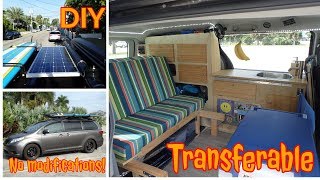 Van Tour DIY conversion with a stealth van FAST and INEXPENSIVE [upl. by Querida]