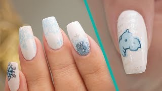 Christmas Stamping Nail Art [upl. by Natsyrk]