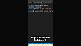 ElementRef in Angular in Tamil shorts [upl. by Elbert]