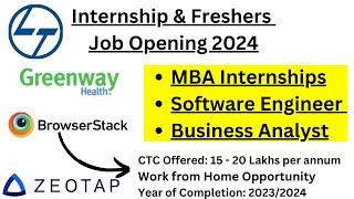 Internship 2024 Tamil  Freshers Job Opening Tamil 2024  Full stack  MBA Internship  React JS [upl. by Ambrosius]