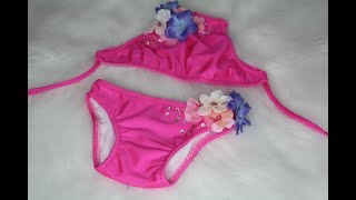 DIY Traje De Baño Para Niña  Bikini Para Niña [upl. by Garry]