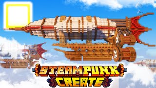 I Built a MEGA AIRSHIP with CREATE MOD in Modded Minecraft [upl. by Enirod86]