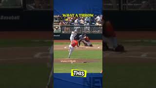 WHAT A THROWbaseball shortsfeed wow omg sports [upl. by Ailegna]