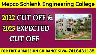 Mepco schlenk engineering college 2022 cutoff Tier 1 college [upl. by Aisemaj779]