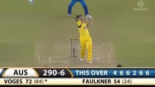 James Faulkner Scored 30 Runs Over VS Ishant Sharma [upl. by Richer]