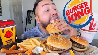 HUGE BURGER KING MUKBANG [upl. by Lindholm]