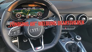 OBDeleven Audi TT FV quotZündung anquot Meldung deaktivieren Anleitung  TT MK 3 [upl. by Airotcivairam753]