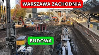 WARSZAWA ZACHODNIA BUDOWA ZMIANY NA STACJI POCIĄGI PKP INTERCITY [upl. by Giusto]