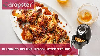 Mahlzeiten in der Heißluftfritteuse zubereiten  Howto  Airfryer  fettfrei frittieren  dropster [upl. by Aimal808]