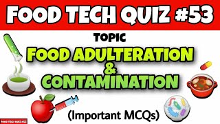 Food Adulteration amp Contamination  Important MCQs [upl. by Olympe]