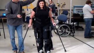 Alyson Roth Walking at Ekso Bionics [upl. by Naitsirc]