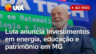 Lula em Minas Gerais Presidente anuncia investimentos em energia transporte e educação em Contagem [upl. by Thagard526]