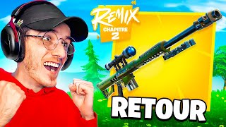 Je DÉCOUVRE le CHAPITRE 2 REMIX sur FORTNITE  Enfin le retour du sniper [upl. by Mudenihc]