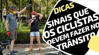 Sinais que os ciclistas devem fazer quando pedalam na rua Pedaleria e Bike é Legal [upl. by Mavilia662]