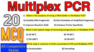 Multiplex PCR MCQ  Different Types of PCR  Most Important Questions for Competitive Exams [upl. by Jentoft]