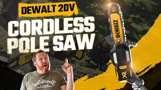 Tree Trimming Made Easy Dewalt 20V Cordless Pole Saw Review [upl. by Llevram154]