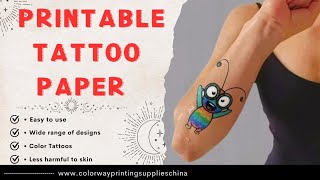 Colorway tattoo transfer paper for inkjet printers  Direct tattoo transfer on skin [upl. by Nilcaj]