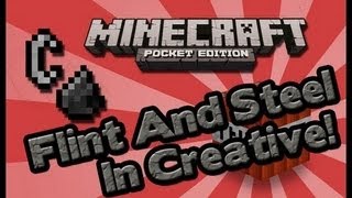 How to get Flint and Steel in Creative Mode Pocket Edition [upl. by Ellynn318]