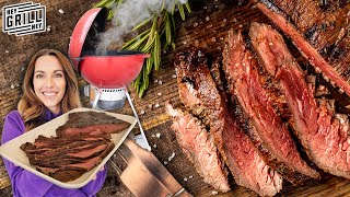 How to Charcoal Grill Marinade Flank Steak For Ultimate Tenderness [upl. by Ardath]