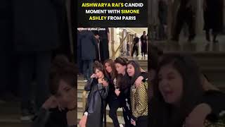 parisfashionweek  Aishwarya Rai and Simone Ashley Share Candid Moment in Paris viral shorts [upl. by Brookhouse]