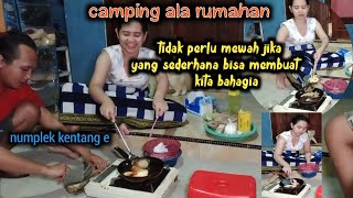 masak masak ala camping di teras rumah  cari bahagia itu mudah rekk🤗🥰 [upl. by Inga700]