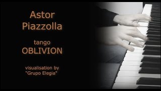 Astor Piazzolla  tango Oblivion  piano solo [upl. by Irim]