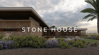 An Architects Inspiring Contemporary Design Made of Stone Concrete and Wood House Tour [upl. by Menis898]