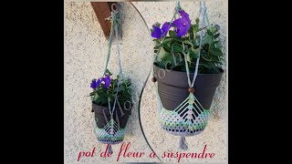 Vidéo crochet  Le pot de fleur à suspendre [upl. by Vita865]