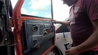 Land Rover Defender Door Repair Remove and replace Defender door cards [upl. by Nerreg129]