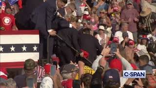 Gunshots at Former President Trumps Rally [upl. by Gerk]