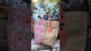 Jute Bag Design Ideas How to Make Reusable Grocery Bag Do It Yourself [upl. by Novrej744]