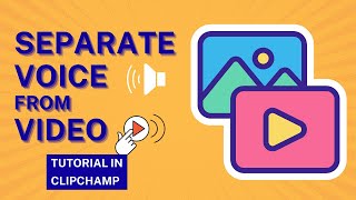 Separate Your Voice from Video in Clipchamp Like a Pro Fast [upl. by Rochus67]