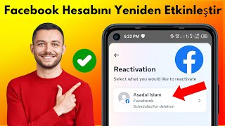 Facebook hesabı nasıl yeniden etkinleştirilir silinen facebook hesabını kurtarma [upl. by Inanak945]