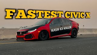 FASTEST CIVIC X OF PAKISTAN 🇵🇰 Ft Hash C63 Killer [upl. by Auqenahs]