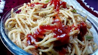 Egg Vegetable Spaghetti Recipe  Fried Vegetable Spaghetti by Delish Dishes [upl. by Bent]